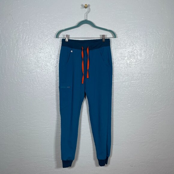 Figs Women XXS Alps Blue Zamora Jogger Scrub Pants Pockets Yoga Waistband - Picture 1 of 9